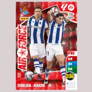 REAL SOCIEDAD - AIR FORCE - Zubeldia / Aguerd - Nº508 - Adrenalyn XL 24/25 - Panini