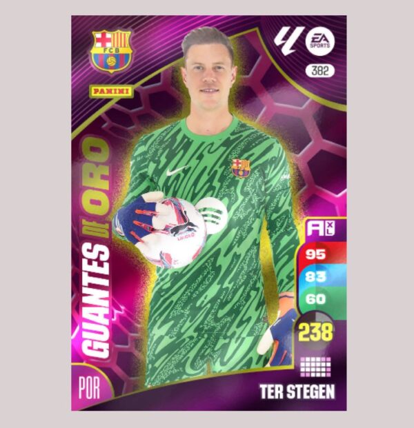 TER STEGEN - GUANTES DE ORO - FC Barcelona - Nº382 - Adrenalyn XL 24/25 - Panini