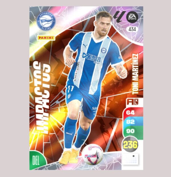 TONI MARTÍNEZ - IMPACTOS - Deportivo Alavés - Nº434 - Adrenalyn XL 24/25 - Panini