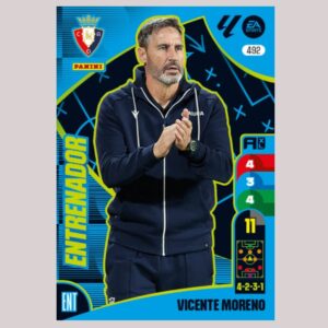VICENTE MORENO - ENTRENADOR - CA Osasuna - Nº492 - Adrenalyn XL 24/25 - Panini