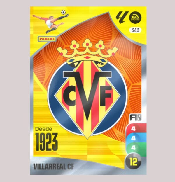 VILLARREAL CF - ESCUDO - Nº343 - Adrenalyn XL 24/25 - Panini