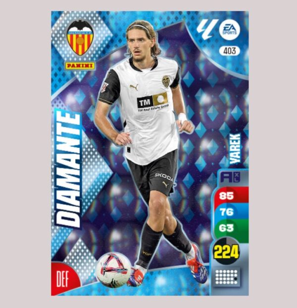 YAREK - DIAMANTE - Valencia CF - Nº403 - Adrenalyn XL 24/25 - Panini