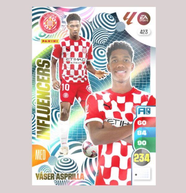 YASER ASPRILLA - INFLUENCERS - Girona FC - Nº423 - Adrenalyn XL 24/25 - Panini